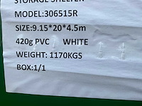 2026 - easy-going - 20x9,15x4,50 meter - garage tent / opslag shelter 306515r - afbeelding 2 van  7