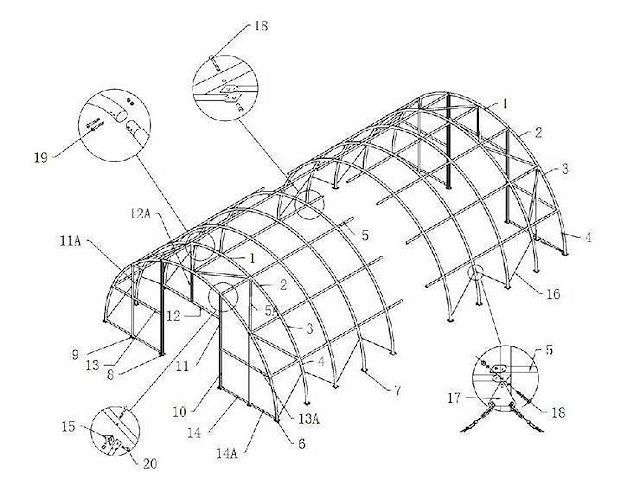 2026 - easy-going - (24x12,20x6,10 meter) - nood tent / opslag shelter 408020r - afbeelding 20 van  26