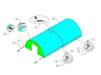2026 - easy-going - (24x12,20x6,10 meter) - nood tent / opslag shelter 408020r - afbeelding 10 van  24