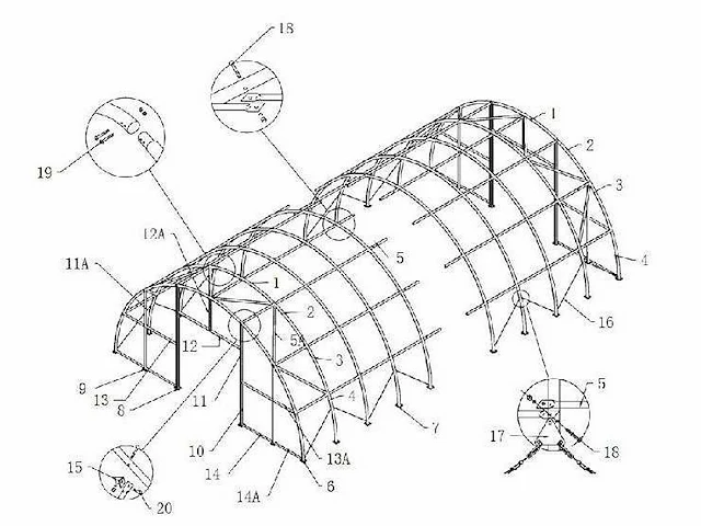 2026 - easy-going - (24x12,20x6,10 meter) - nood tent / opslag shelter 408020r - afbeelding 20 van  26