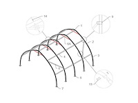 2026 - easy-going - (6,10x6,10x3,65 meter) - garage / tent / opslag shelter p202012r - afbeelding 8 van  18
