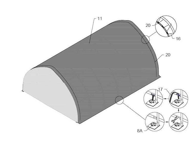 2026 - easy-going - (6,10x6,10x3,65 meter) - garage / tent / opslag shelter p202012r - afbeelding 9 van  18