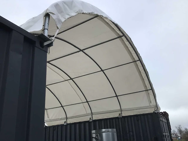 2026 - easy-going - (6x12x2 meter) - shelter overkapping / tent tussen 2 containers c2040 - afbeelding 16 van  19