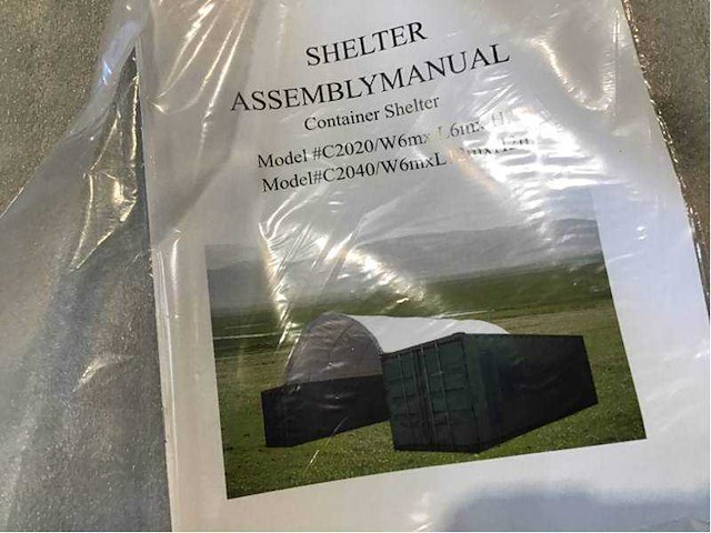 2026 - easy-going - (6x6x2 meter) - shelter overkapping / tent tussen 2 containers c2020 - afbeelding 8 van  28