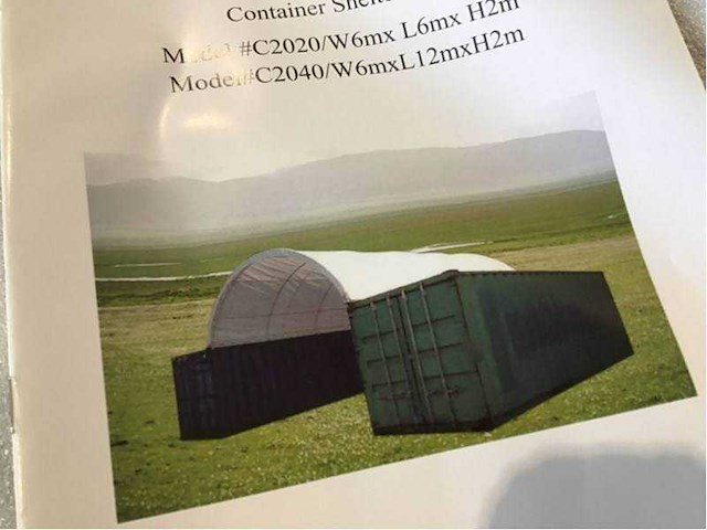 2026 - easy-going - (6x6x2 meter) - shelter overkapping / tent tussen 2 containers c2020 - afbeelding 9 van  28