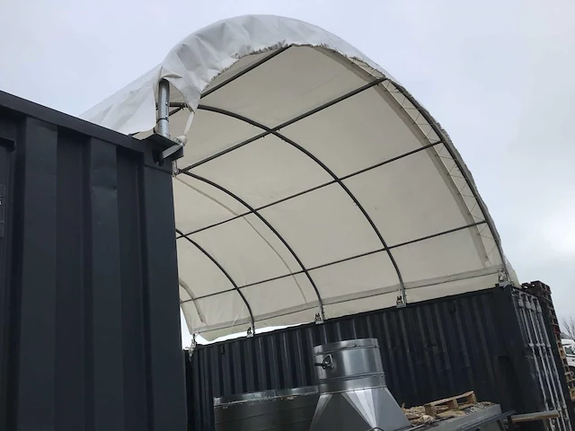 2026 - easy-going - (6x6x2 meter) - shelter overkapping / tent tussen 2 containers c2020h - afbeelding 11 van  18