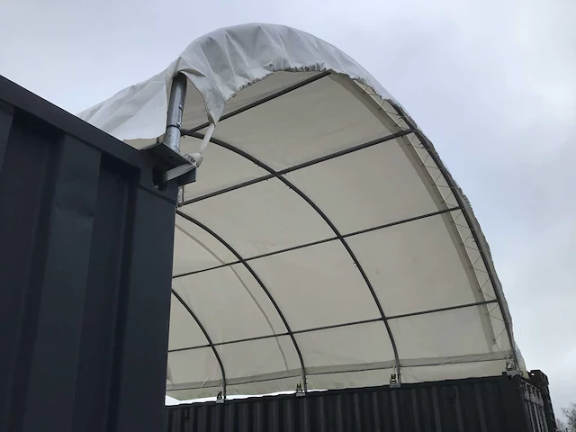 2026 - easy-going - (6x6x2 meter) - shelter overkapping / tent tussen 2 containers c2040h - afbeelding 12 van  18