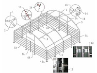 2026 - easy-going - (8x8x4 meter) - army green - dierenverblijf / shelter 8 meter - afbeelding 16 van  18