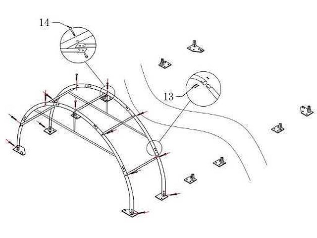 2026 - easy-going - (9,15x6,10x3,65 meter) - garage / tent / opslag shelter 203012r - afbeelding 6 van  18
