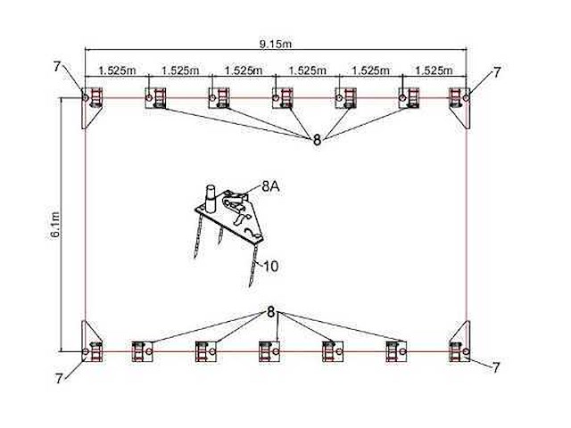 2026 - easy-going - (9,15x6,10x3,65 meter) - garage / tent / opslag shelter 203012r - afbeelding 9 van  18