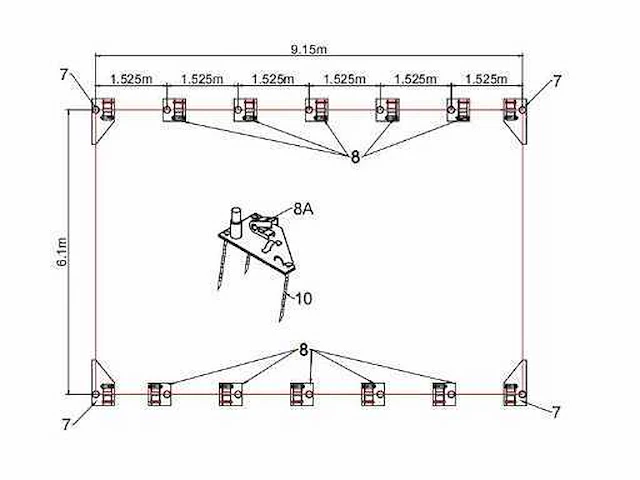 2026 - easy-going - (9,15x6,10x3,65 meter) - garage / tent / opslag shelter 203012r - afbeelding 17 van  18