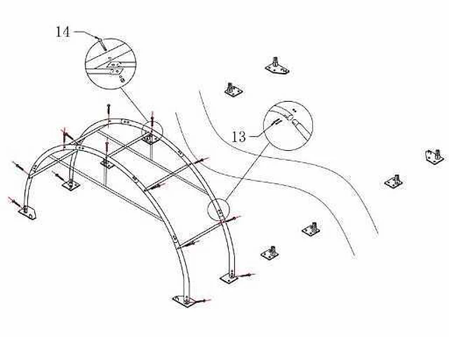 2026 - easy-going - (9,15x6,10x3,65 meter) - garage / tent / opslag shelter 203012r - afbeelding 6 van  18
