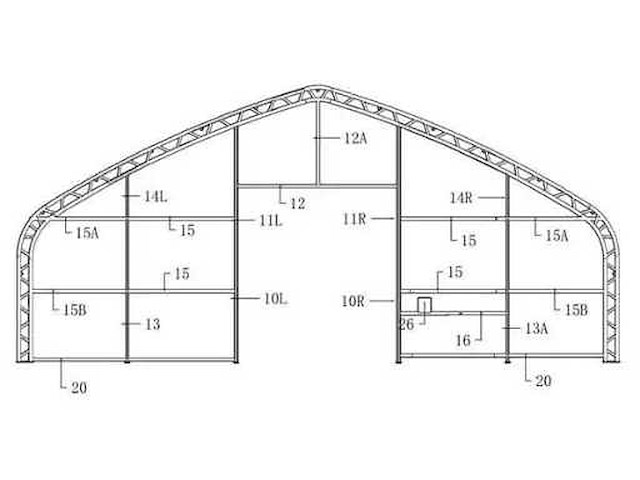 2026- easy-going - (30,5x15,25x7,01 meter) - garage tent / opslag shelter 5010023p - afbeelding 2 van  12