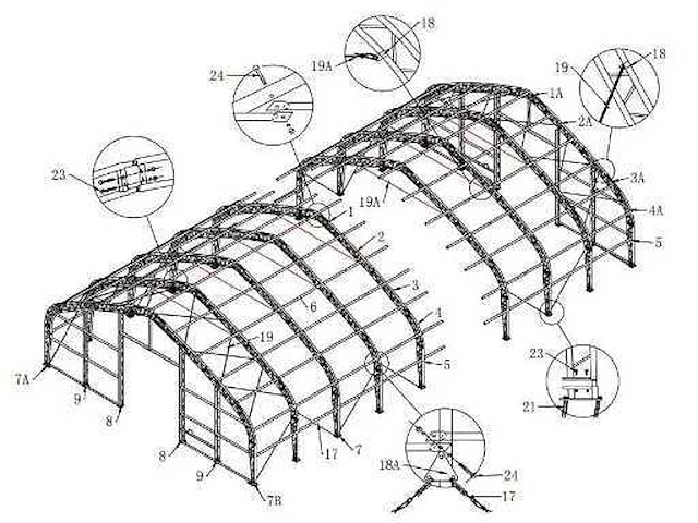 2026- easy-going - (30,5x15,25x7,01 meter) - garage tent / opslag shelter 5010023p - afbeelding 11 van  12