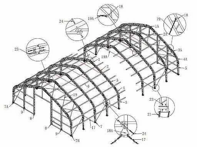 2026- easy-going - (30,5x15,25x7,01 meter) - garage tent / opslag shelter 5010023p - afbeelding 11 van  12