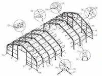 2026- easy-going - (30,5x15,25x7,01 meter) - garage tent / opslag shelter 5010023p - afbeelding 11 van  12