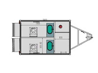2026 2 pers. 3956x1986x2784 aanhangwagen / sanitairunit / toiletunit - afbeelding 3 van  4