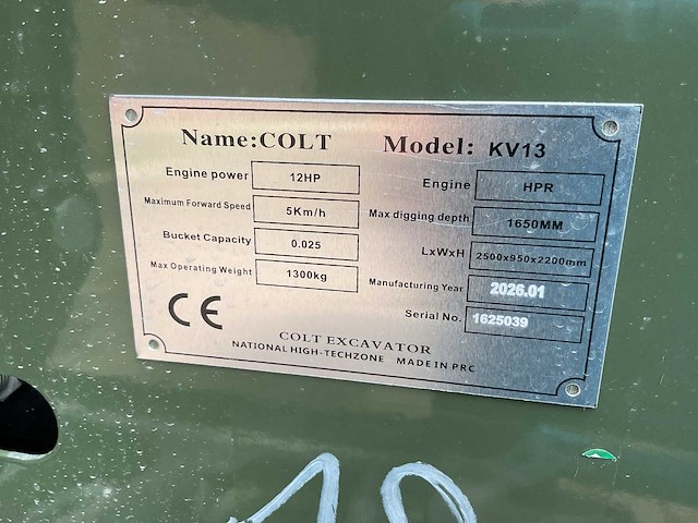 2026 colt kv13 minigraafmachine - afbeelding 4 van  16