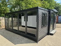 2026 deluxe houses 36,5 m2 2 mobiele woonunit / tiny house met glazendwand