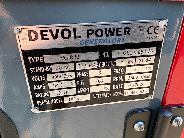 2026 devol vg-r30 stroomgenerator - afbeelding 9 van  12