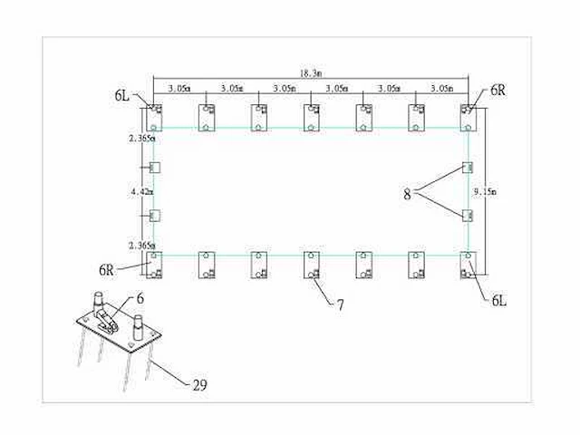 2026 easy-going - 2026 - (18,3x9,15x6,1 meter) - garage tent / opslag shelter 306020dp - afbeelding 14 van  15