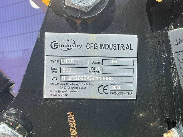 2026 fg industry h12r minigraafmachine (ongebruikt) - afbeelding 4 van  9