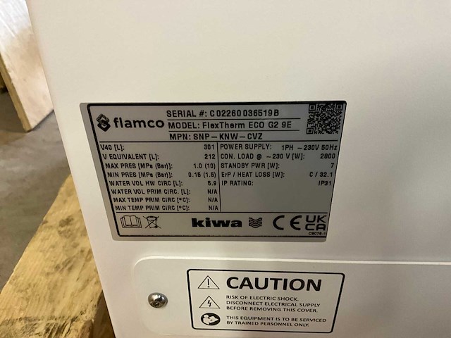 2026 flamco flextherm eco g2 9e thermische batterij - afbeelding 8 van  8