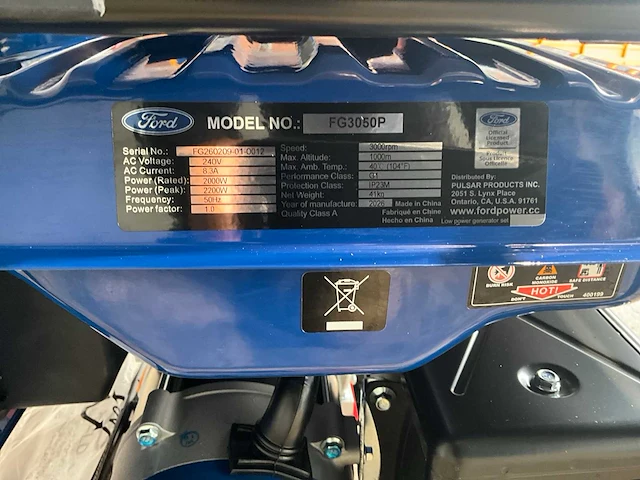 2026 ford fg3050 stroomgenerator - afbeelding 9 van  10