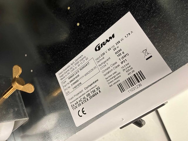 2026 gram bioline 625 atex laboratoriumkoelkast - afbeelding 1 van  1