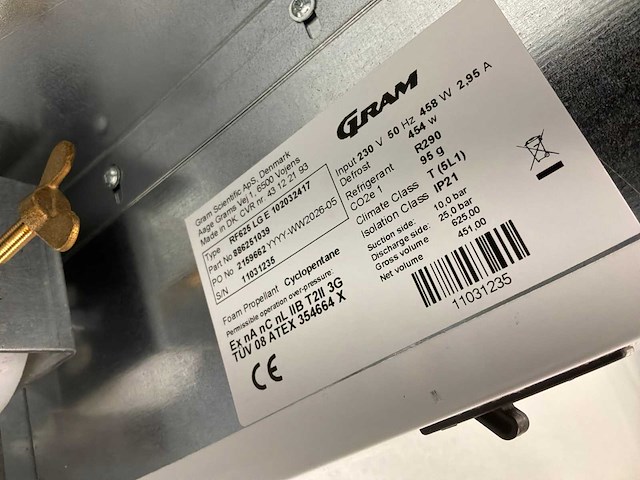 2026 gram bioline 625 atex laboratoriumvriezer - afbeelding 5 van  5