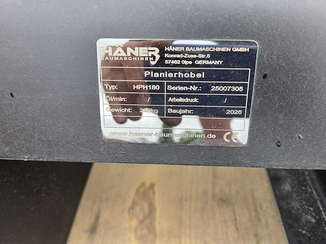 2026 häner hph 180a egalisatie vlakraam (ongebruikt) - afbeelding 6 van  6