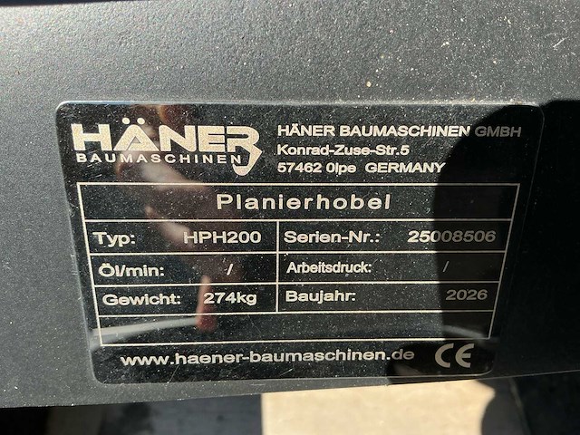 2026 häner hph200 egalisatiebalk/frame - afbeelding 6 van  14