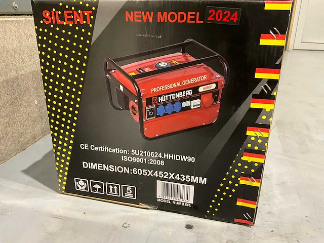 2026 huttenberg h8500w noodstroomaggregaat - afbeelding 3 van  10