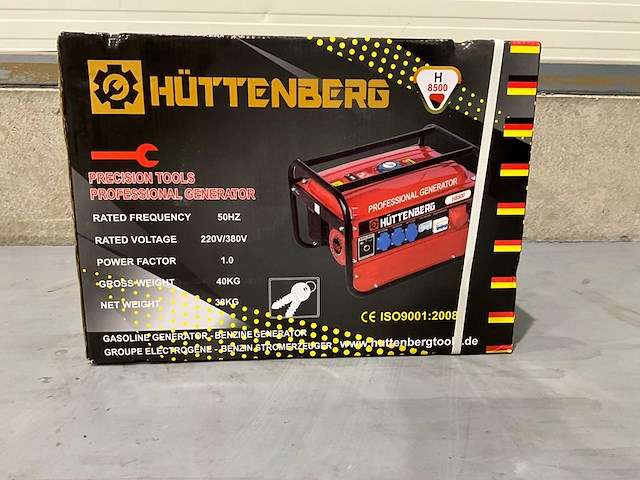 2026 huttenberg h8500w noodstroomaggregaat - afbeelding 2 van  8