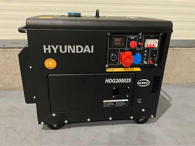 2026 hyundai hdg200025 7,5 kva noodstroom diesel generator - afbeelding 1 van  3