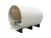 2026 intorelax panorama glas sh1818-p - 180 cm barrel sauna - afbeelding 2 van  4