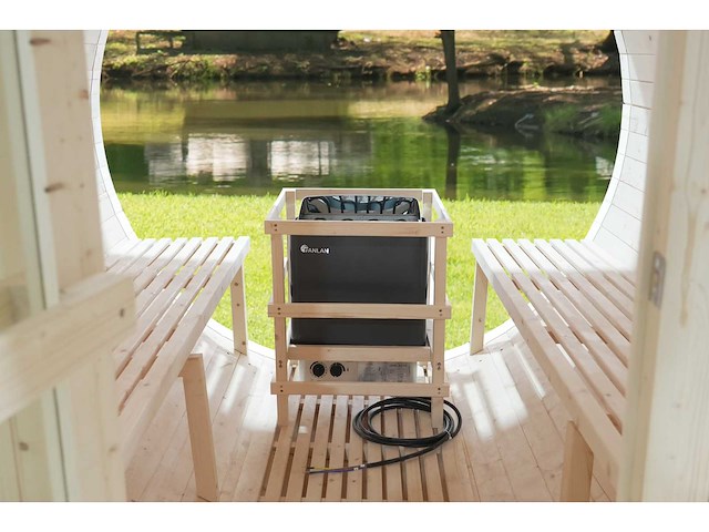 2026 intorelax panorama glas sh1818-p - 180 cm barrel sauna - afbeelding 2 van  7