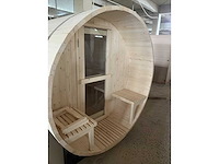 2026 intorelax panorama glas sh1818-p - 180 cm barrel sauna - afbeelding 3 van  7