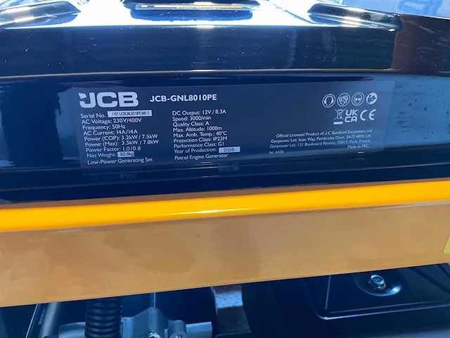 2026 jcb gnl8010pe stroomgenerator - afbeelding 8 van  8