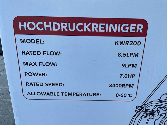 2026 klahrwerk kwr200 benzine hogedrukreiniger - afbeelding 6 van  6