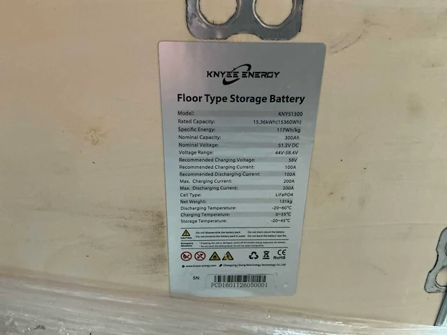 2026 knye energy kny51300 lifepo4 energieopslagbatterij 15,36 kwh – 51,2 v / 300 ah - afbeelding 9 van  12