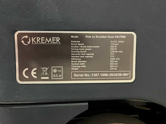 2026 kremer kr fr 70 opzit schrobmachine schrobmachine - afbeelding 21 van  30