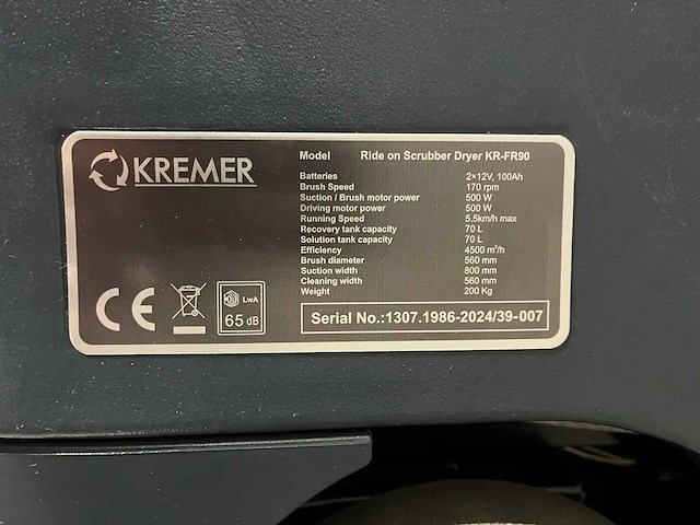 2026 kremer kr fr 70 opzit schrobmachine - afbeelding 17 van  25