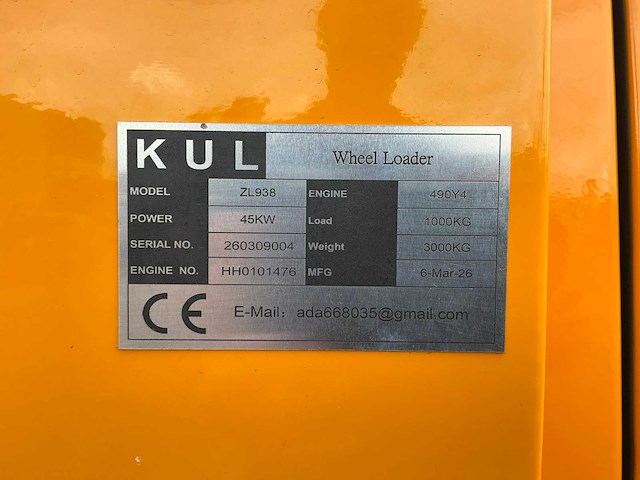 2026 kul zl938 shovel - afbeelding 39 van  40