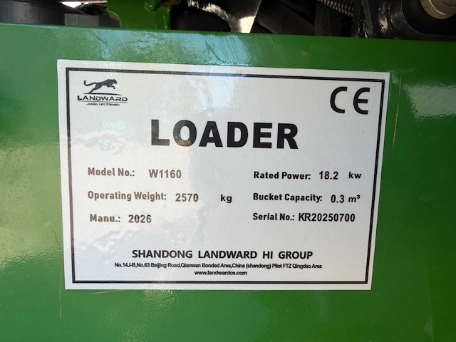 2026 landward w1160 shovel - afbeelding 38 van  54