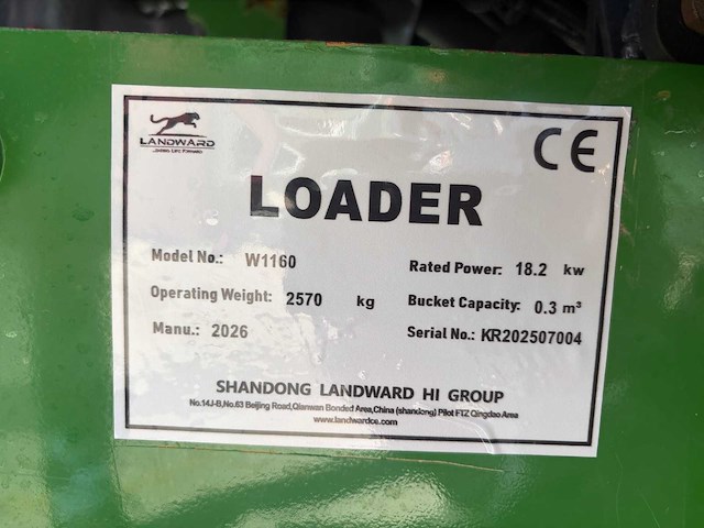 2026 landward w1160 shovel - afbeelding 49 van  53