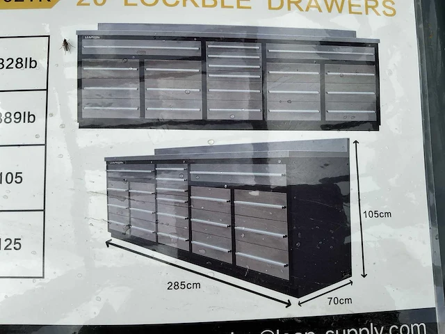 2026 leap lt112wb20ds stainless rvs werkplaatsmeubilair - afbeelding 4 van  13