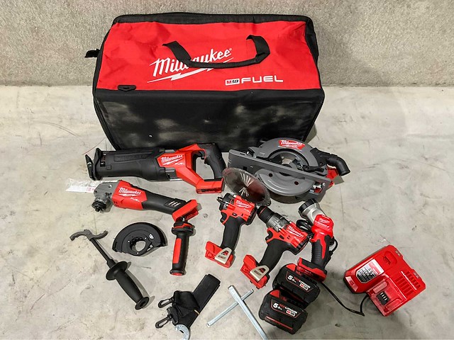 2026 milwaukee 6 delige accu combiset - afbeelding 1 van  11