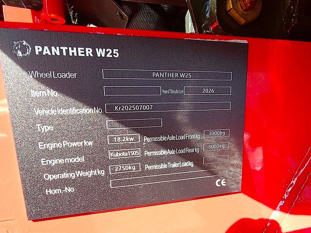 2026 minishovel - w25 advanced met kubota 4 cil en rexroth hydrauliek - afbeelding 3 van  22