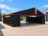 2026 rhino-cross 12,1x15,25x2,45 m staalconstructie / loods inclusief 2 x 40ft containers nieuw met 2 zijdeuren - afbeelding 2 van  2